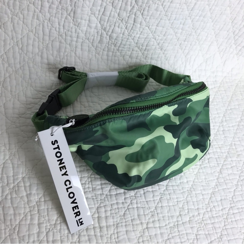 Stoney Clover Lane Classic Fanny Pack Green Camo Longer Strap One Size NWT